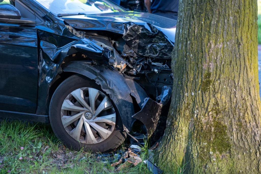 Auto botst tegen boom in&nbsp;Schalkhaar